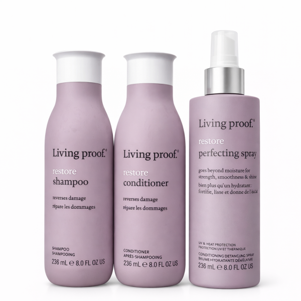 Kit Pack Set Restore Brilliantly Revived Restore – Shampoo, Acondicionador y Spray sin Enjuague