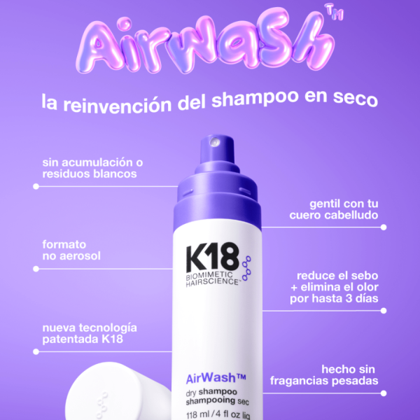 K18 Airwash Dry Shampoo – Shampoo en Seco 118ml