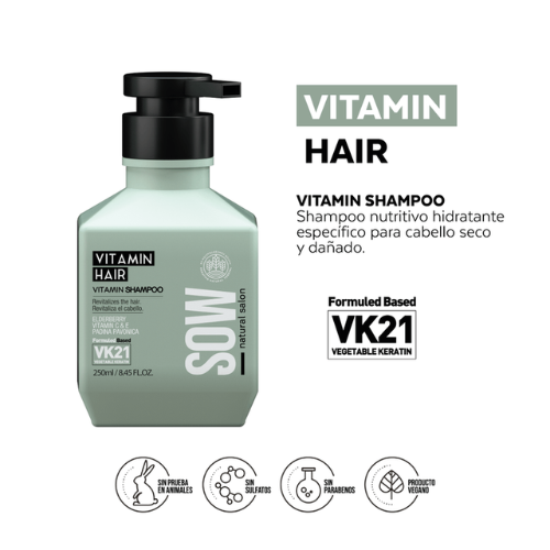 Pack Sow Vitamin Hair Shampoo + Acondicionador 250ml